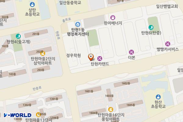 워터 고양 일산탄현마을 위치 지도 — 경기 고양시 일산서구 탄현동 1506