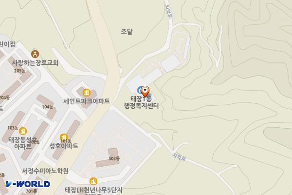 워터 원주 태장행정복지센터 위치 지도 — 강원특별자치도 원주시 태장동 149-5