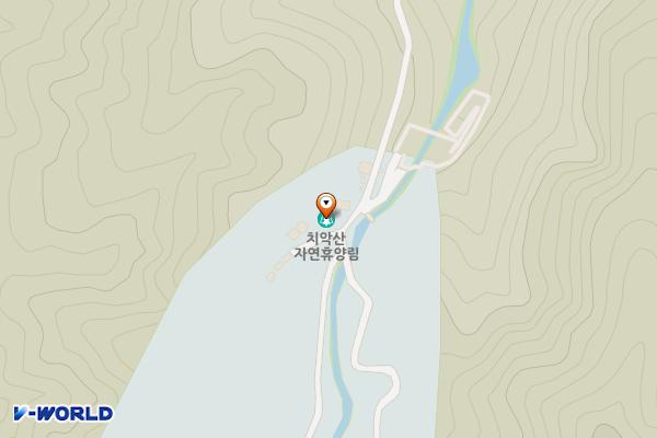 워터 치악산 자연휴양림제1주차장 위치 지도 — 강원특별자치도 원주시 판부면 금대리 산 120번지 