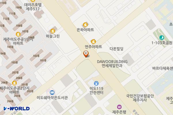 워터 유니클로 제주이도 위치 지도 — 제주특별자치도 제주시 이도이동 1996-1