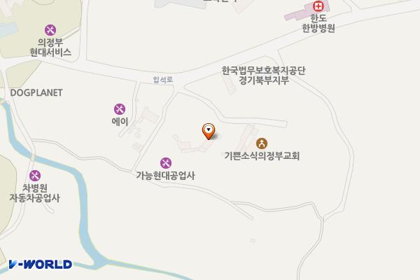 워터 의정부 범한상운 위치 지도 — 경기도 의정부시 입석로55번길 1-16