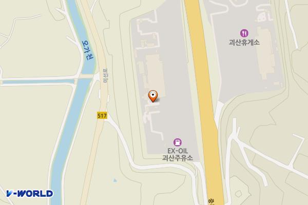 워터 괴산휴게소 창원방향 위치 지도 — 충청북도 괴산군 장연면 중부내륙고속도로 205