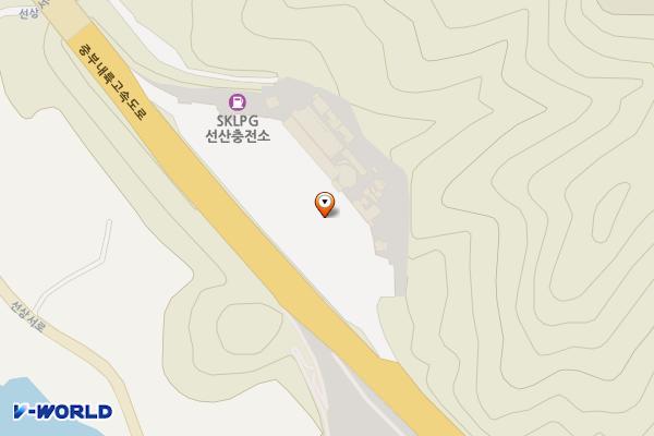 워터 선산휴게소 양평방향 위치 지도 — 경상북도 구미시 옥성면 중부내륙고속도로 128