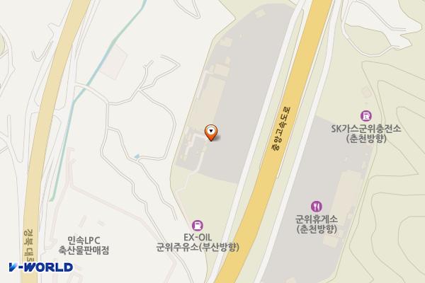 워터 군위휴게소 부산방향 위치 지도 — 대구광역시 군위군 군위읍 경북대로 4084