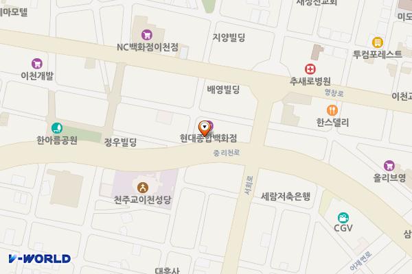 주차장사무실맞은편 위치 지도 — 경기도 이천시 중리천로 35