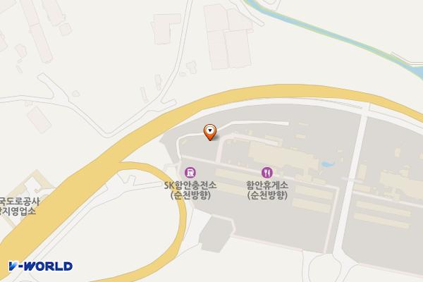 워터 함안휴게소 순천방향 위치 지도 — 경상남도 함안군 군북면 현포로 205-1