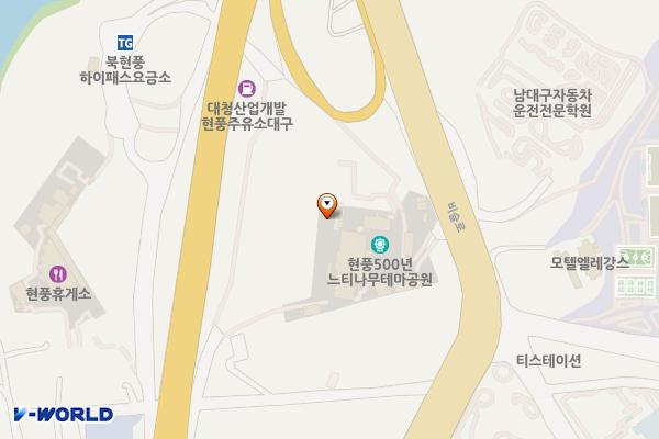 워터 현풍휴게소 대구방향 위치 지도 — 대구광역시 달성군 현풍읍 비슬로 741