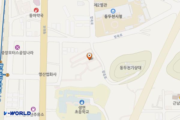 워터 동두천시청 부설주차장 위치 지도 — 경기도 동두천시 생연동 428