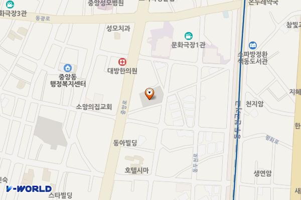 워터 동두천 중앙동공영주차장 위치 지도 — 경기도 동두천시 생연동 612-1