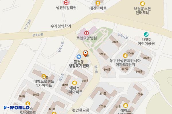 워터 동두천 불현동행정복지센터 위치 지도 — 경기도 동두천시 행선로 123