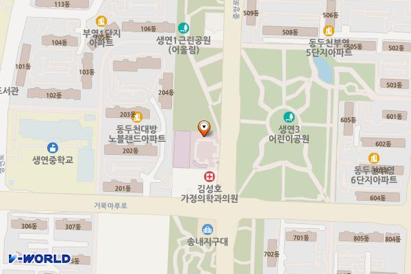 워터 동두천시보건소 위치 지도 — 경기도 동두천시 중앙로 167