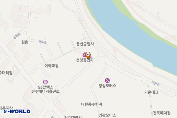 워터 전주교통 위치 지도 — 전북특별자치도 전주시 덕진구 신복로 102-34