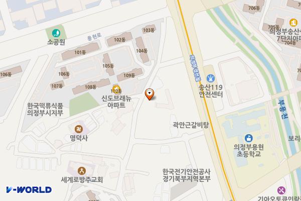 워터 의정부 부민운수 위치 지도 — 경기도 의정부시 용민로61번길 58 부민운수