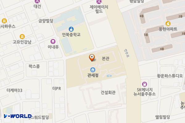 서울본부세관 위치 지도 — 서울특별시 강남구 언주로 721