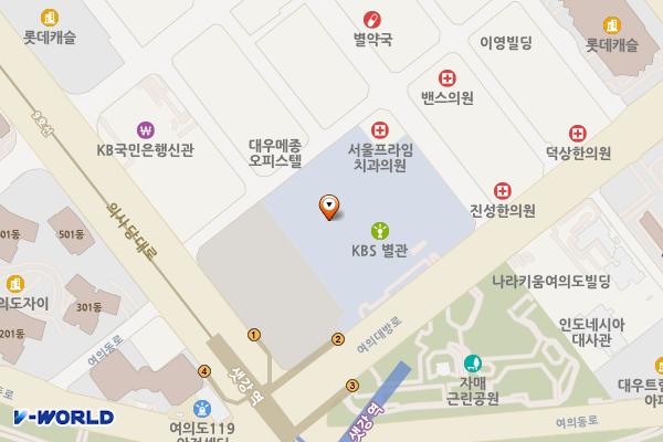 서울 영등포구 KBS 별관 위치 지도 — 서울특별시 영등포구 여의대방로 359