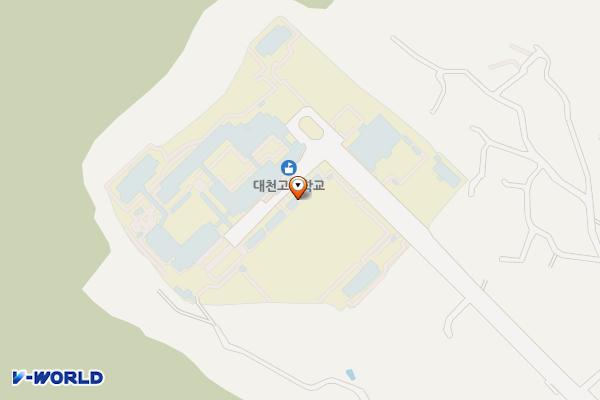 보령 대천고등학교 위치 지도 — 충남 보령시 대고로 58 (죽정동, 대천고등학교)