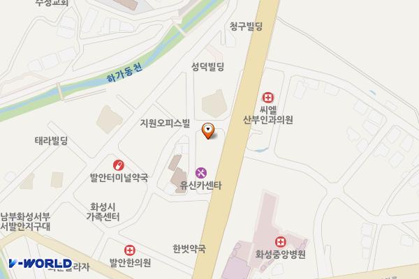 화성 발안만세시장 제1공영주차장 위치 지도 — 경기도 화성시 향남읍 평리 36-3