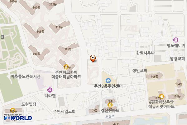주안3동제13노외주차장 위치 지도 — 인천광역시 미추홀구 주안동 1665