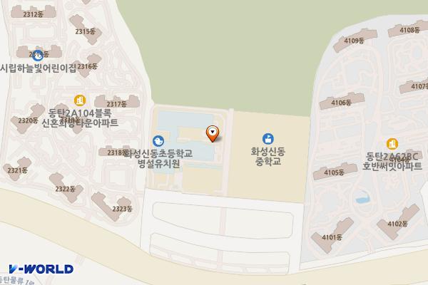 화성 신동초등학교 위치 지도 — 경기도 화성시 신동 산 187-1