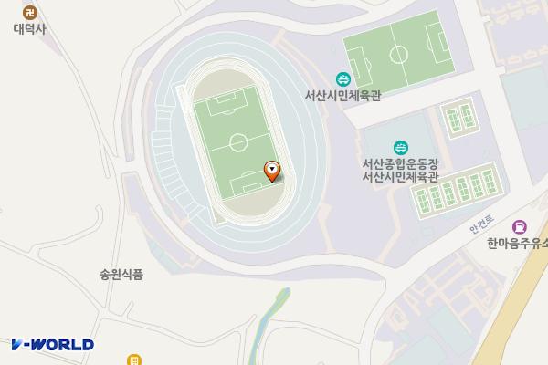 충남 서산 종합운동장 위치 지도 — 충남 서산시 갈산동 879-16