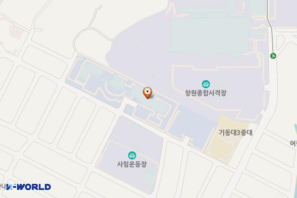 경남 창원 경남대표도서관 위치 지도 — 경남 창원시 의창구 사림로45번길 59 (사림동, 경남대표도서관)