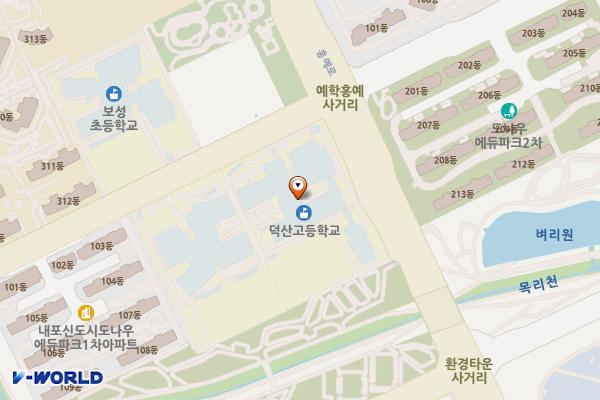 예산 덕산고등학교 위치 지도 — 충남 예산군 삽교읍 예학로 138 (목리, 덕산고등학교)