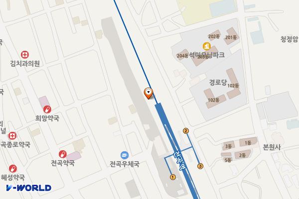연천 전곡역 위치 지도 — 경기도 연천군 전곡읍 전곡역로 75