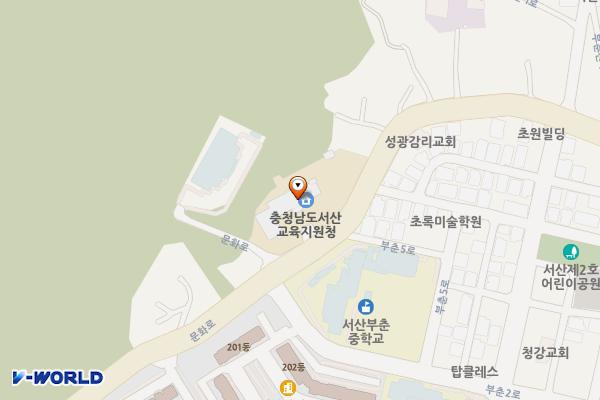 서산 서산교육지원청 위치 지도 — 충남 서산시 문화로 112 (읍내동, 서산교육청)