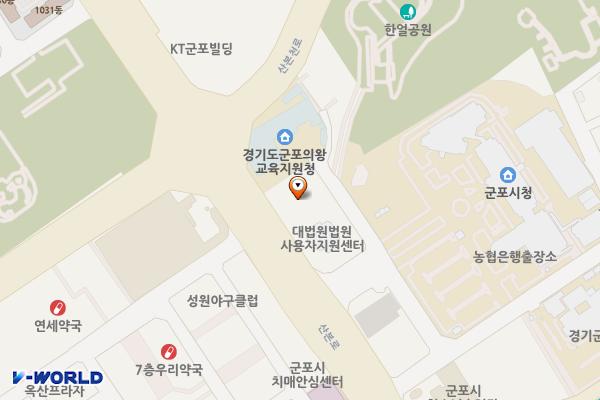 경기 군포 산본로데오거리주차타워 위치 지도 — 경기 군포시 금정동 845-1