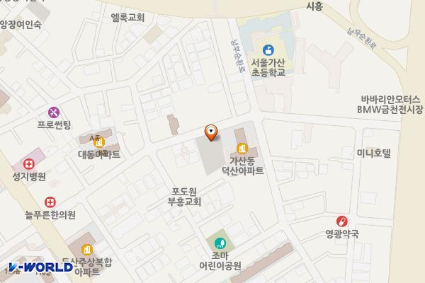서울 금천구 가산동 공영주차장 위치 지도 — 서울특별시 금천구 시흥대로153길 53