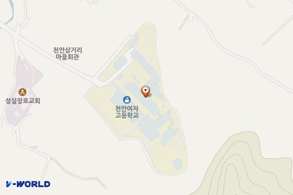 충남 천안 천안여자고등학교 위치 지도 — 충남 천안시 동남구 삼룡3길 30 (삼룡동, 천안여자고등학교)