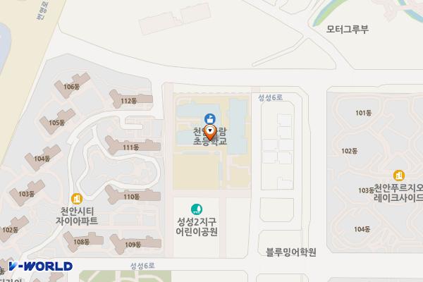 천안 가람초등학교 위치 지도 — 충남 천안시 서북구 성성동 828