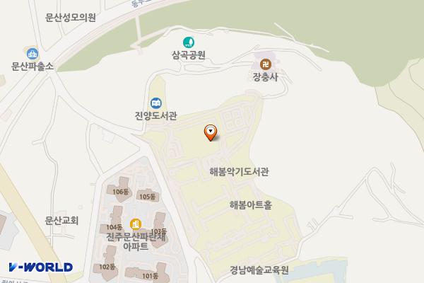 진주 경상남도교육청학생안전체험교육원 위치 지도 — 경남 진주시 문산읍 동부로588번길 20 (삼곡리)