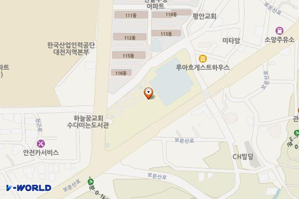 대전 중구 대전한밭도서관 위치 지도 — 대전 중구 문화동 145-3