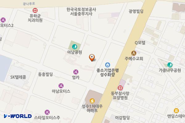 생각공장 데시앙플렉스 위치 지도 — 서울특별시 성동구 아차산로17길 49