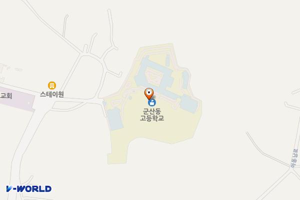 군산동고등학교 위치 지도 — 전북특별자치도 군산시 달여길 50 (개정동, 군산동고등학교)