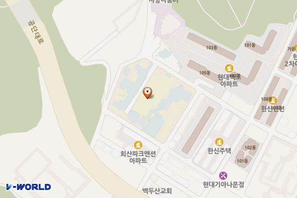 군산명화학교 위치 지도 — 전북특별자치도 군산시 상나운1길 37 (나운동, 군산명화학교)