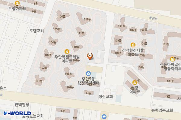 주안5동제1노외주차장 위치 지도 — 인천광역시 미추홀구 주안동 1630