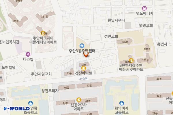 주안3동제9노외주차장 위치 지도 — 인천광역시 미추홀구 주안동 867-7