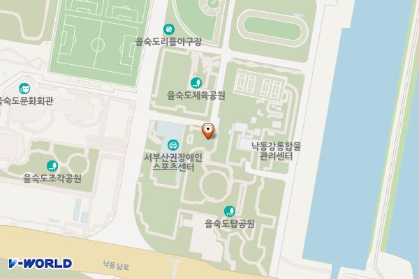 부산 서부산권장애인스포츠센터 위치 지도 — 부산광역시 사하구 낙동남로1233번길 20