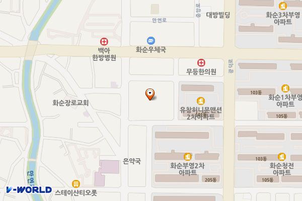 광덕공영지하주차장 위치 지도 — 전남광주통합특별시 화순군 화순읍 만연로 40