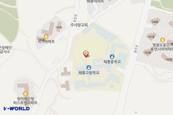 해룡고등학교 위치 지도 — 전남광주통합특별시 영광군 영광읍 중앙로 120