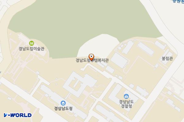 경남도청 후생복지관 위치 지도 — 경상남도 창원시 의창구 중앙대로 300