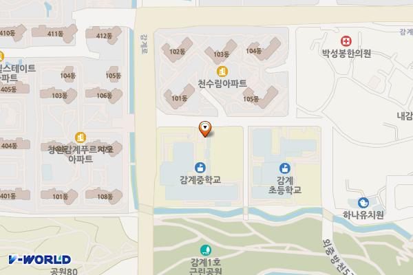 창원 감계중학교 위치 지도 — 경상남도 창원시 의창구 북면 감계로 220
