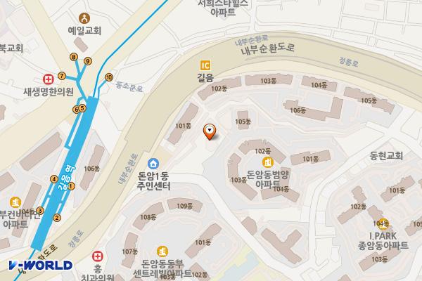 서울 성북구 영암교회 위치 지도 — 서울 성북구 정릉로 402-12 (돈암동, 영암교회)
