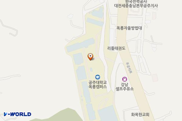 충남 공주 공주대학교 옥룡캠퍼스 위치 지도 — 충남 공주시 우금티로 753 (옥룡동, 공주대학교옥룡캠퍼스)