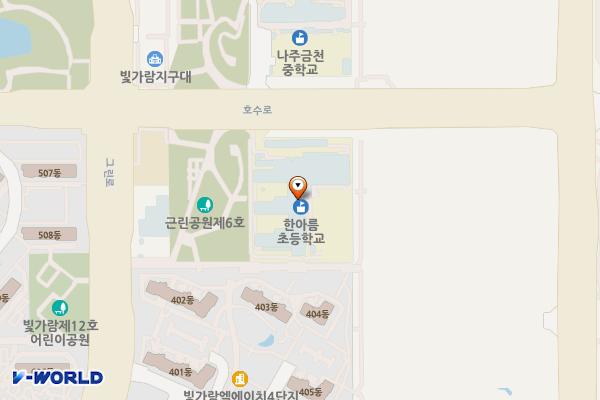전남 나주 한아름초등학교 위치 지도 — 전남광주통합특별시 나주시 빛가람동 848