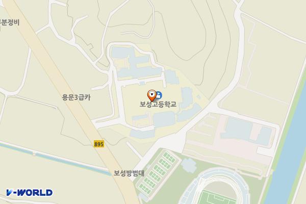 전남 보성고등학교 위치 지도 — 전남광주통합특별시 보성군 보성읍 용문리 200-1