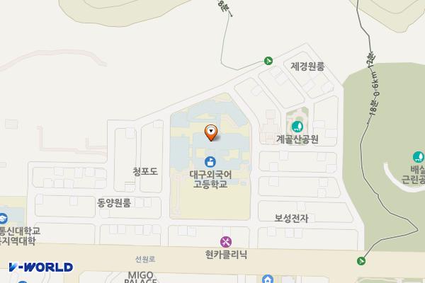 대구 외국어고등학교 위치 지도 — 대구광역시 달서구 선원로11길 21