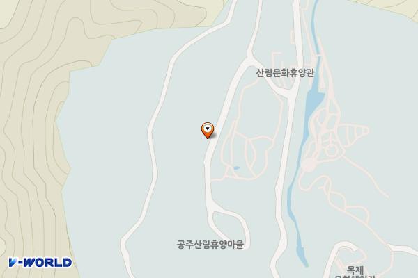 공주 산림휴양마을 위치 지도 — 충청남도 공주시 수원지공원길 222